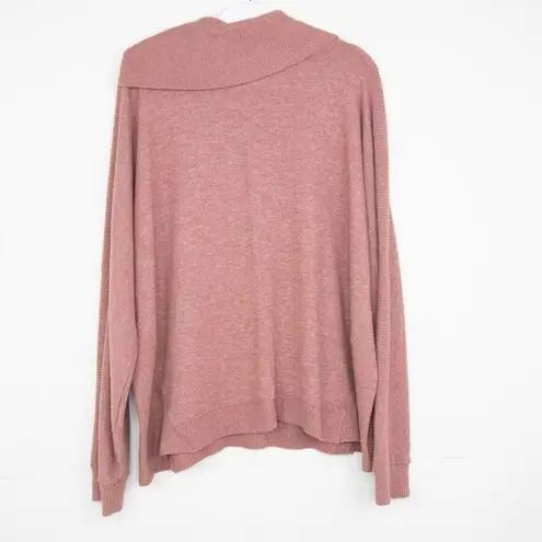 Democracy Supersoft Split Cowl Neck Pullover Pink, 2X