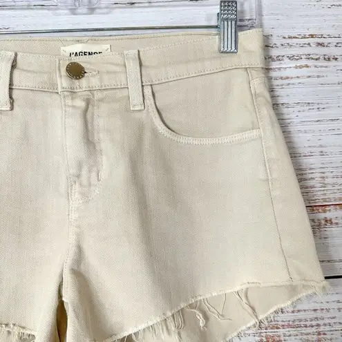 L'Agence L’Agence Audrey Cut Off Denim Short in Biscuit, EUC, Size 25, MSRP $198