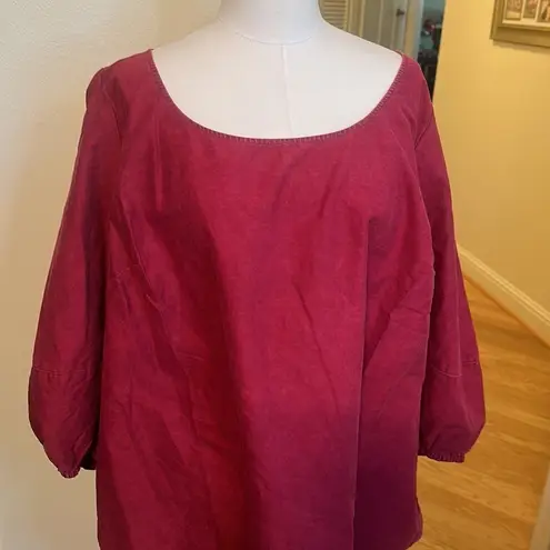 Ava & Viv  Maroon Long Sleeve Top Size 2X NWT