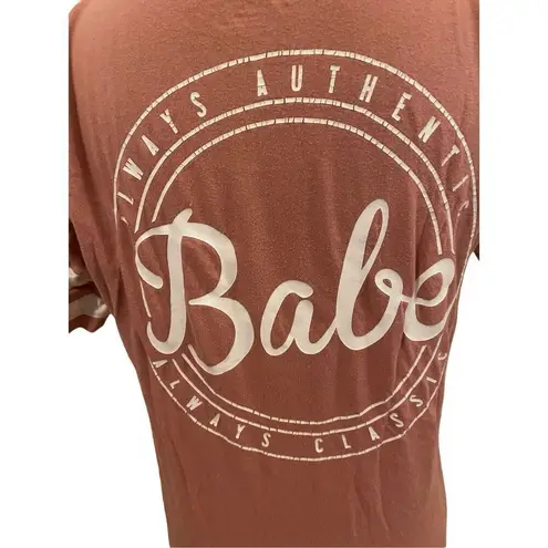 Flirtitude Active Striped Babe T Shirt Casual Lounge Everyday School