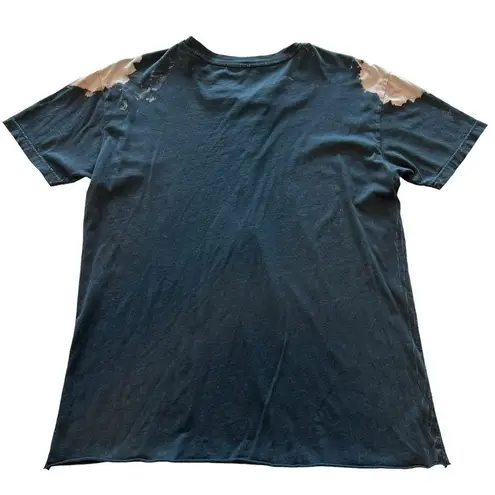 Affliction S Rhinestone Wing Bleach Wash Graphic Tee Bikercore Grunge Moto Punk