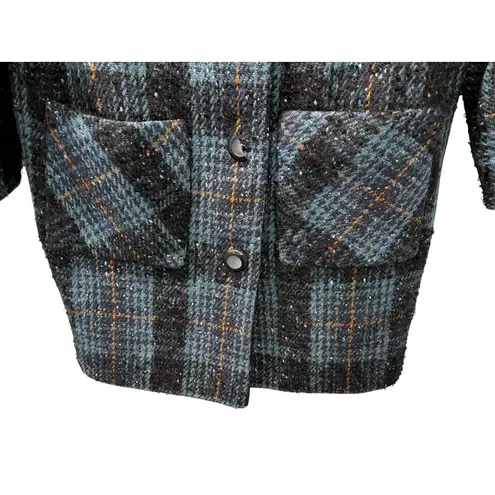 Vintage 60's Donnybrook Original Pea Coat Suit Set Jacket Skirt Wool Size Small Blue