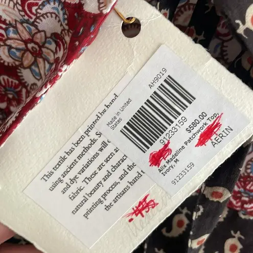 Alix of Bohemia Madeline Patchwork Top White Size M