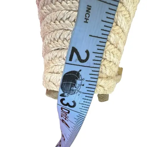 Ruanyu Tan Camel Canvas Espadrille Slip On Wedge Heels Women's Size 7