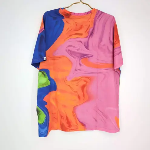 Desigual Luca Floral Mandala Unisex Orange Pink Purple Blue T-Shirt NWT- Size U