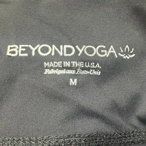 Beyond Yoga Cruz Scalloped High Waist 7/8 Yoga Leggings Black Medium Workout Gym