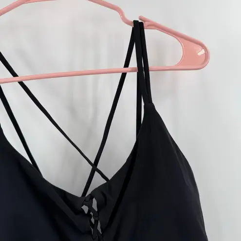 Skinny Dippers Swimsuit Size Large NEW Jelly Beans Suga Babe Lace Up Black NWOT