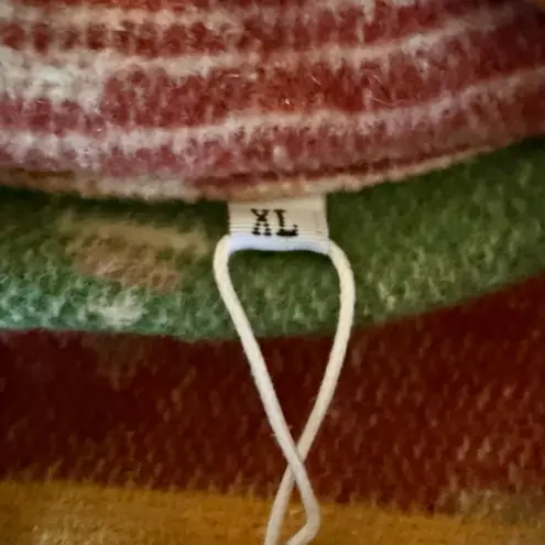 Bellesumyee Boho Flannel Shacket Button Down Trucker Neutral Aztec XL Fall NWT Tan