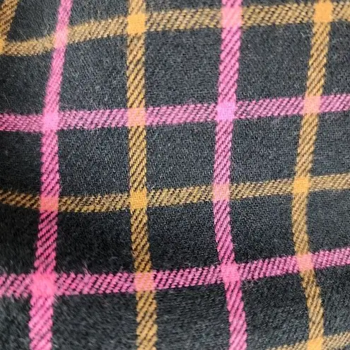 Madewell  Button Up Plaid Flannel Shirt Boxy Loose Fit Crop Top Blouse Size M