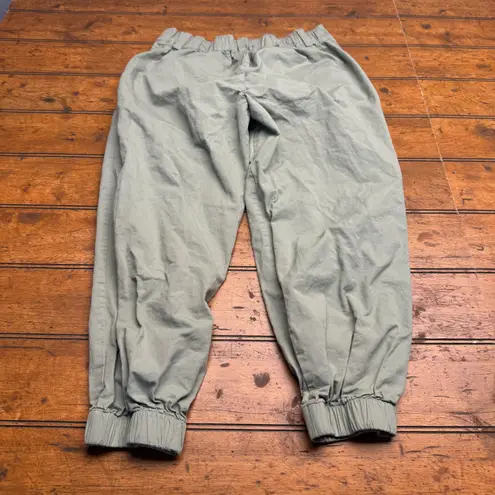 Halara Petite Cargo Pants Light Green Elastic Waist Joggers Size S