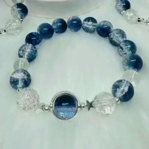 Royal Star Gradient Blue Beaded Bracelet