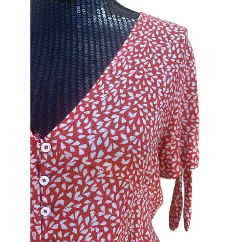 Dress Forum Los Angeles Printed Flutter Blouse Small