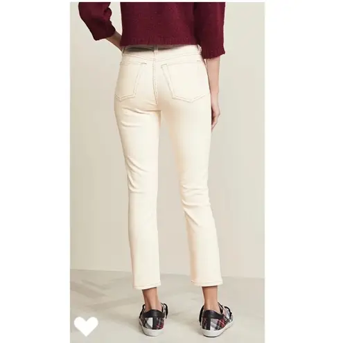 RE/DONE Winter White High Rise Ankle Stretch Corduroy Pants