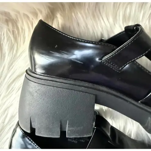 Esprit Black Chunky Heel Mary Jane Shoes