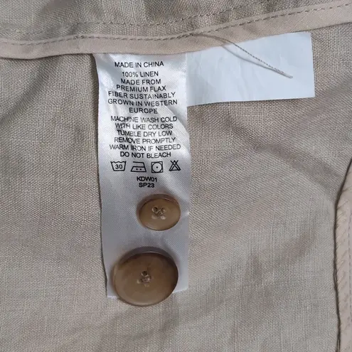 Quince L 100% Linen Blazer Driftwood Tan Quiet Luxury Minimalist Jacket Size L