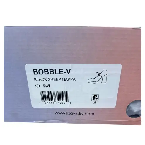 Lisa Vicky Bobble 9M Black Sheep Napa Chunky High Heel Mary Jane Platform Pumps Size 9