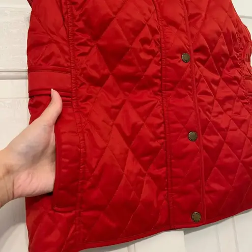 LL Bean Quilted Vest Burnt Orange Red Size XS Gorpcore Preppy New England Warm