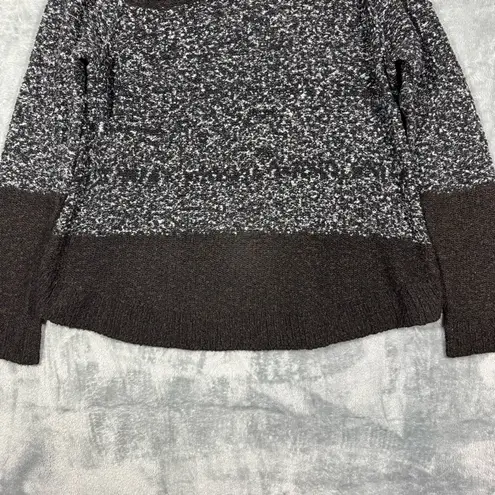 Lilla P Turtleneck Cowl Neck Chunky Knit Sweater Black Size M