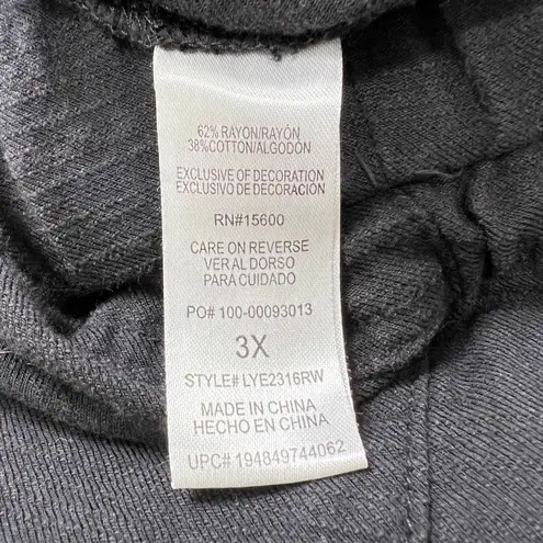 Wit & Wisdom Black Utility Jogger Pants Plus Size 3X Drawstring Casual Pockets