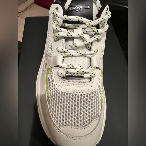The Kooples Paris WHITE SNEAKERS WITH PLATFORM SOLE NIB size 38/7 women’s