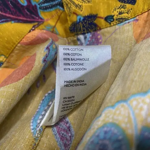 Maeve Anthropologie Fruit Print Orange Mini Boho Tiered Smock Skirt Large