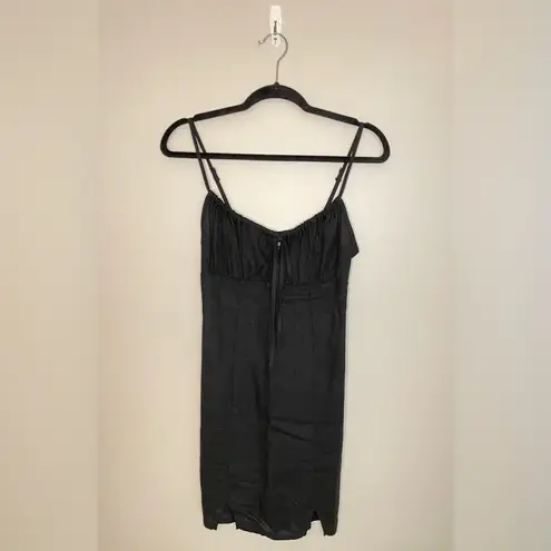Wild Fable Target -  Ruched Linen Slip Dress, Black, Size XXS, NWOT