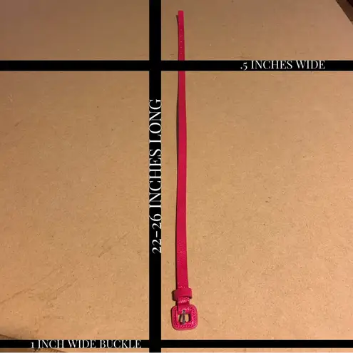 PINK SNAKESKIN EMBOSSED FAUX LEATHER FASHION BELT (XS)