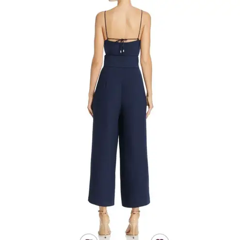 C/MEO COLLECTIVE  spaghetti strap silk detail jumpsuit size large navy - Image 2