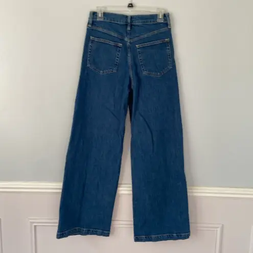 Gap  High Rise Stride Wide-Leg Jeans Size 28/6R Medium Indigo