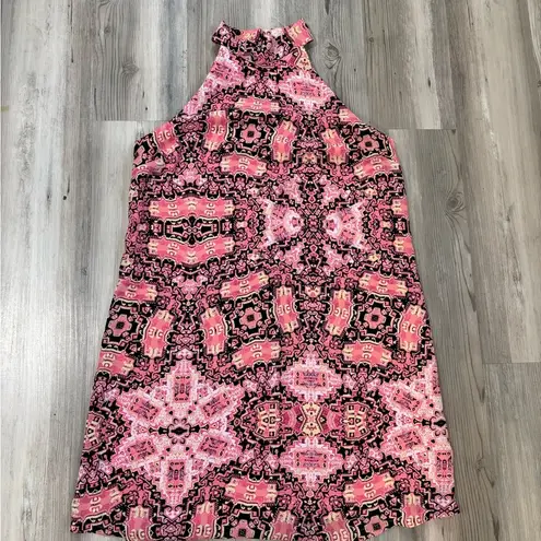 Decree Pink Patterned Halter Dress