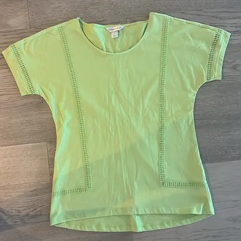 Christopher & Banks Green Business Casual Shirt Size Small