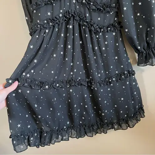 ✨ Women’s Black Silver Star Dress Small