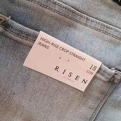 Risen  LA High Rise Crop Straight Jean's SIZE 15/32w