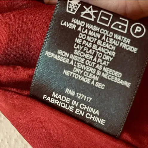 Badgley Mischka Belle Dress Wine Red Gigi Mock Neck Long Sleeve Trapeze Sz 2 NWT