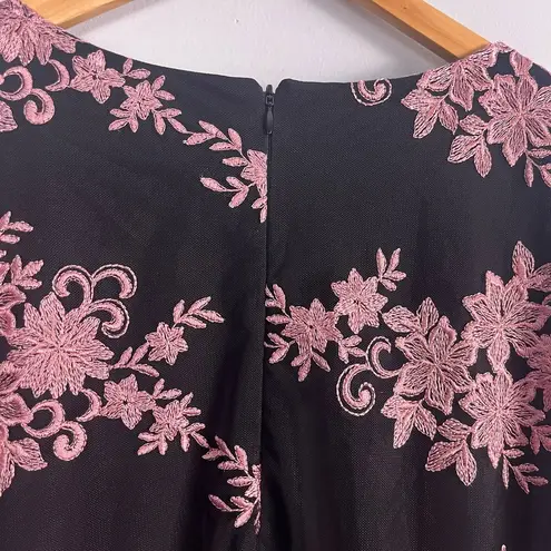 Alex Evenings Jersey Midi Dress and Sheer Attached Jacket CORAL/BLACK size 18