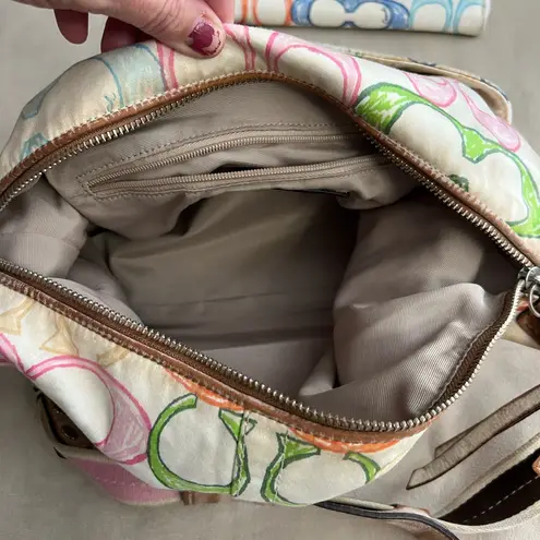 Coach 👜 Scribble Signature Multicolor Shoulder Bag & Wallet Set