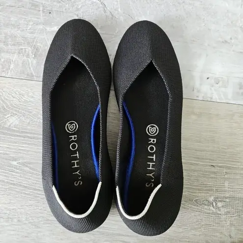 Rothy's The Flat Black Halo Womens Size 9.5 Ballet Round Toe Retired Eco