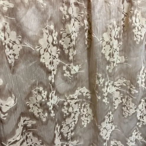 Cal Style Sleeveless Top Blouse Tunic Beige Tan Burnout Velvet Romantic Fairy Size 2X