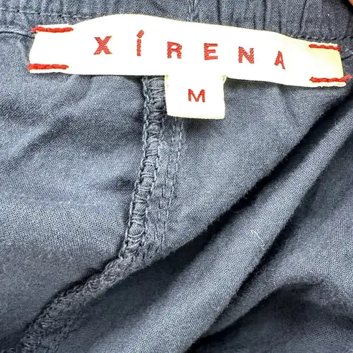 Xirena Draper Pants Lightweight Poplin Straight Leg Drawstring Pockets Navy M Blue Size M