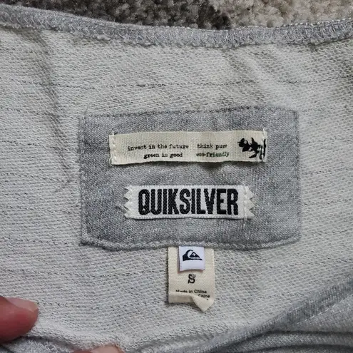 Quiksilver Quicksilver sweatshirt top with short sleeve in gray size small - Image 5