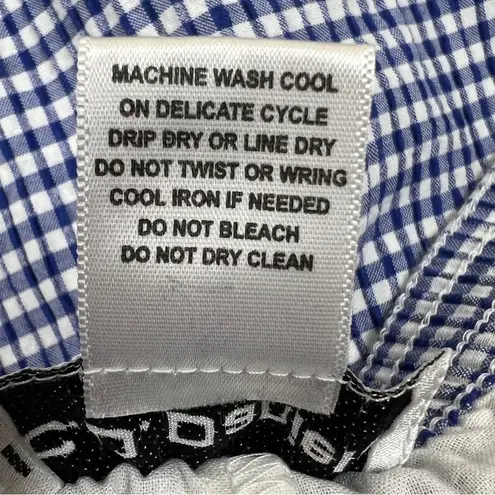 C.D. Daniels Size 1X Checkered Blue & White Skort Stretch Waistband & Pockets