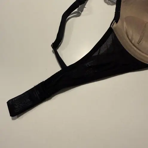 Third Love Black & Nude 30D Lace Contour Plunge Bra Underwire Removable Push