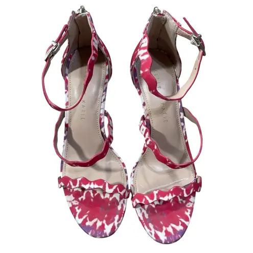 Kelly & Katie Litton Strappy Heel Sandals Pink Purple Size 7 Zip Platform - Image 3