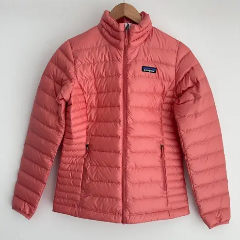 Patagonia  Down Sweater Jacket Womens XS Puffer Quilted 800 Fill Goose Rare Melon