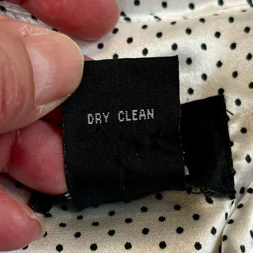 MSK Polka Dot Sequin Textured Long Sleeve Zip Jacket 2X White