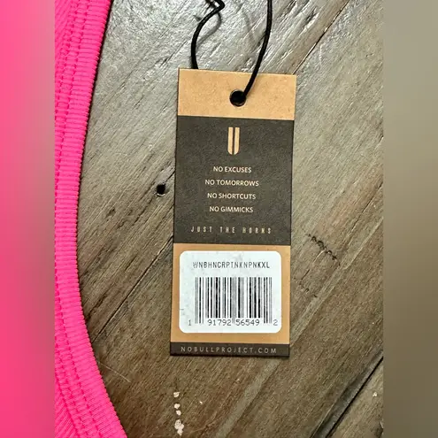 Nobull NWT Women's High Neck Cropped Tank - XL Neon Pink