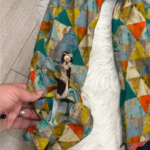 John Mark Multicolor Geometric Button-Up Shirt Size M