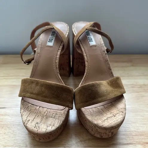 Bibilou Cork and Leather Heels, NWOT Brown Size 37