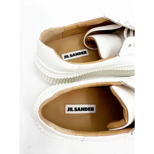 Jil Sander  Olona Flatform Sneakers Platform White Leather 40