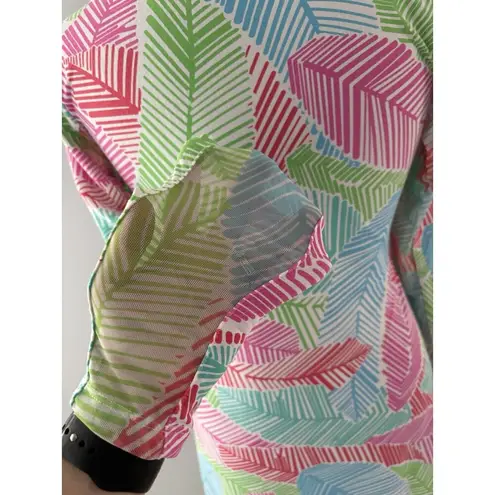 IBKUL 1/4 Zip Dress Womens XS Pink Blue Red Green White Tropical Beach Athletic